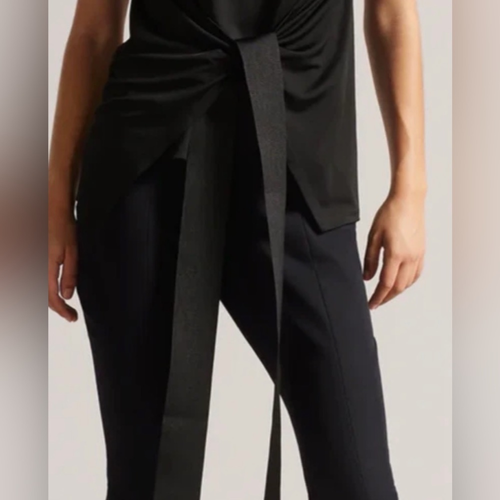 Ted Baker EVEAH 2 Black Halter Tunic Top Sleeveless Draped Asymmetric Blouse NEW - Picture 8 of 16